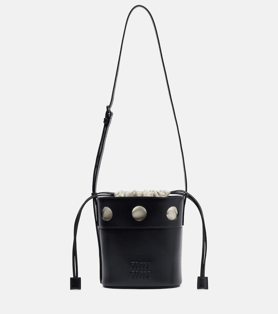 miu miu leather bucket bag