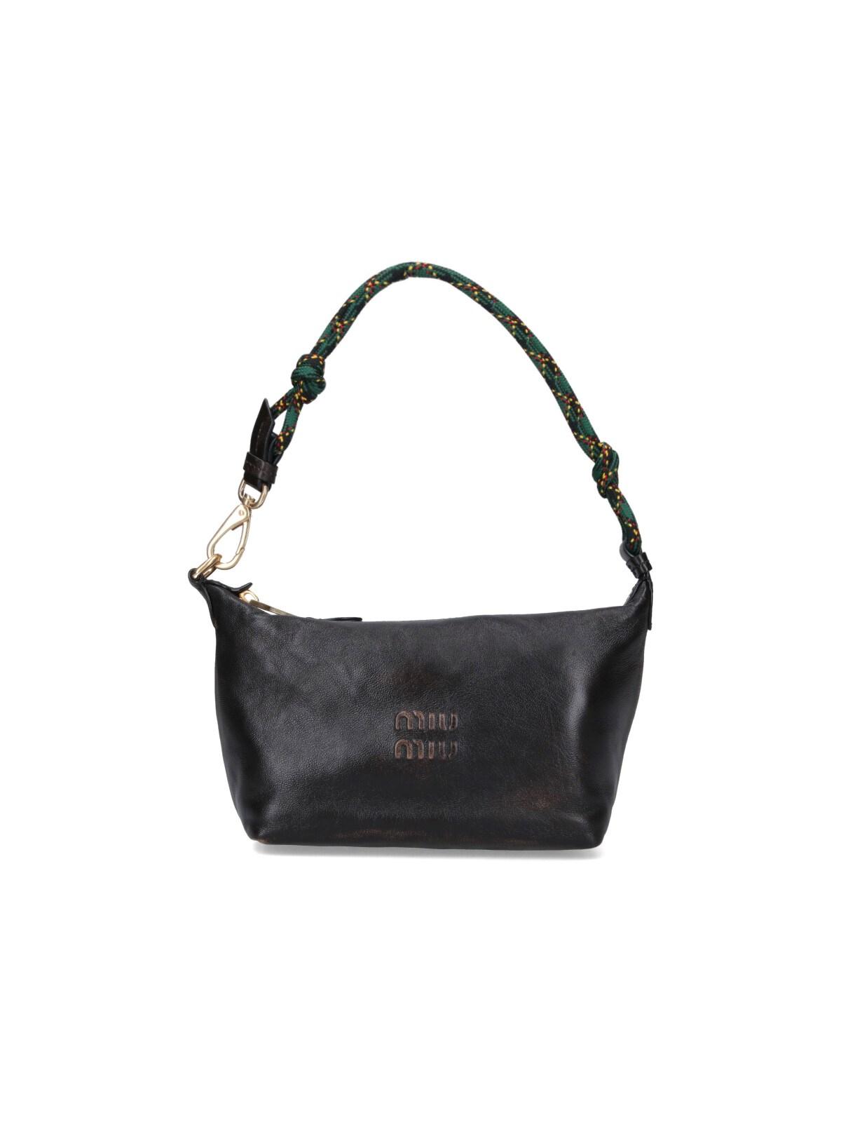 miu miu leather clutch bag