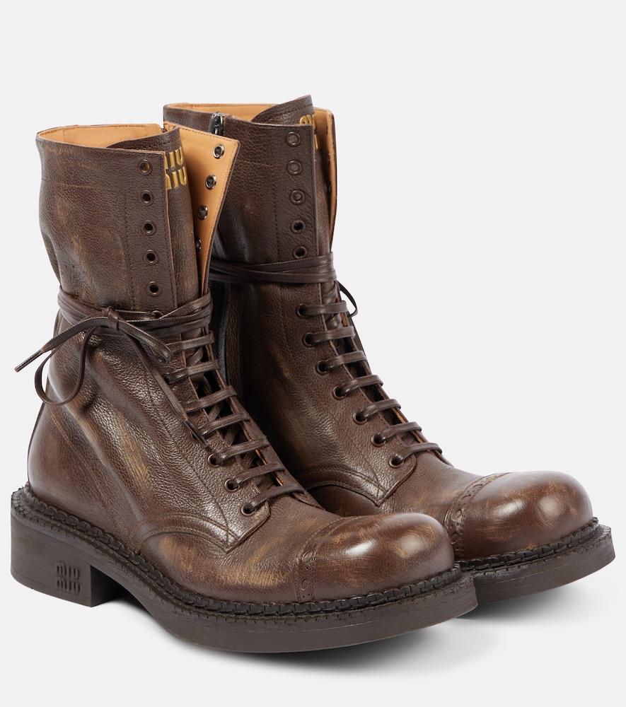 miu miu leather lace