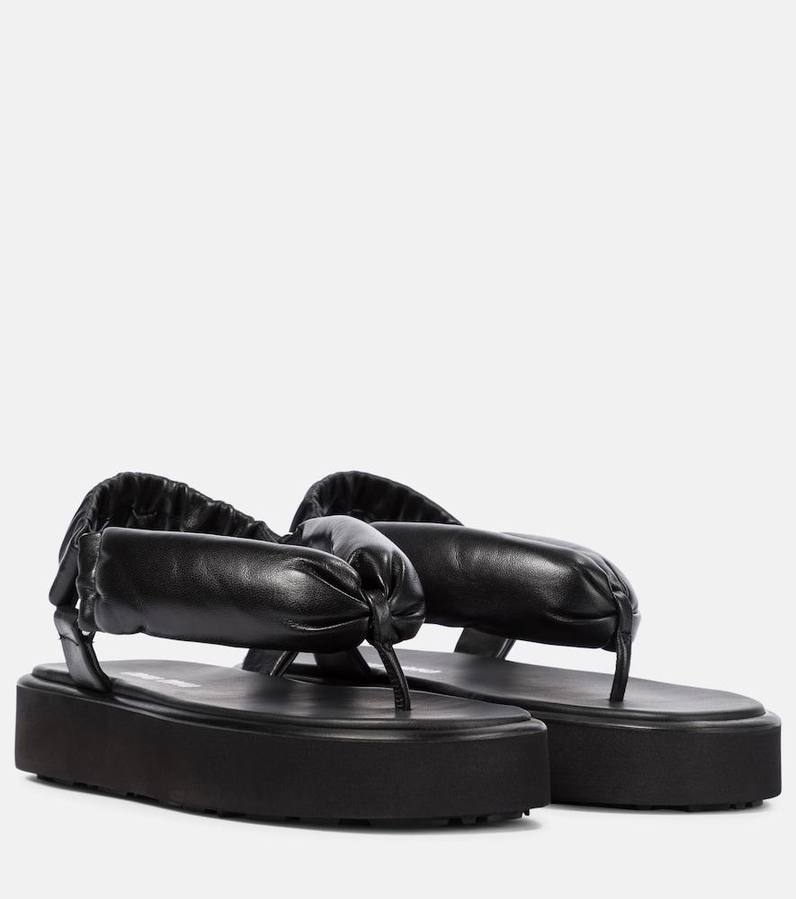 miu miu leather thong sandals