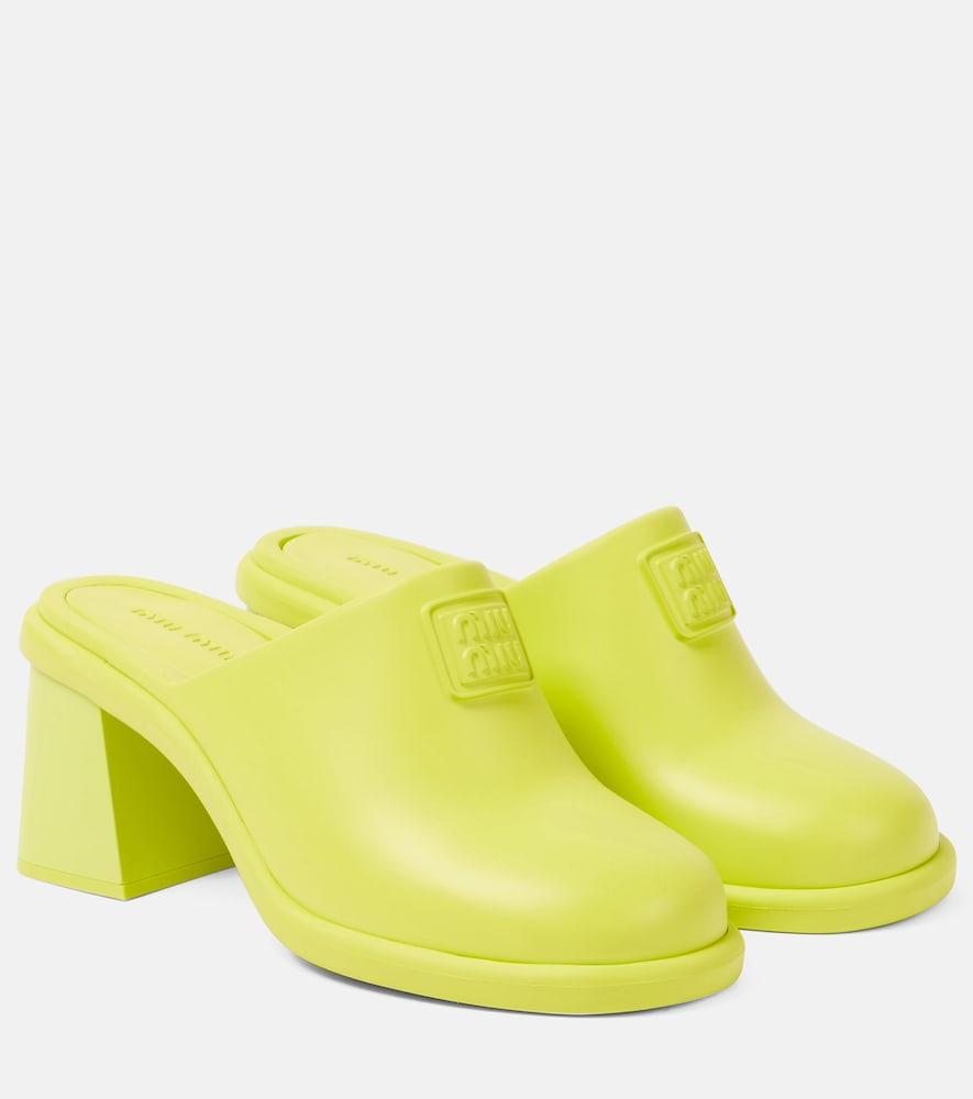 miu miu logo clogs