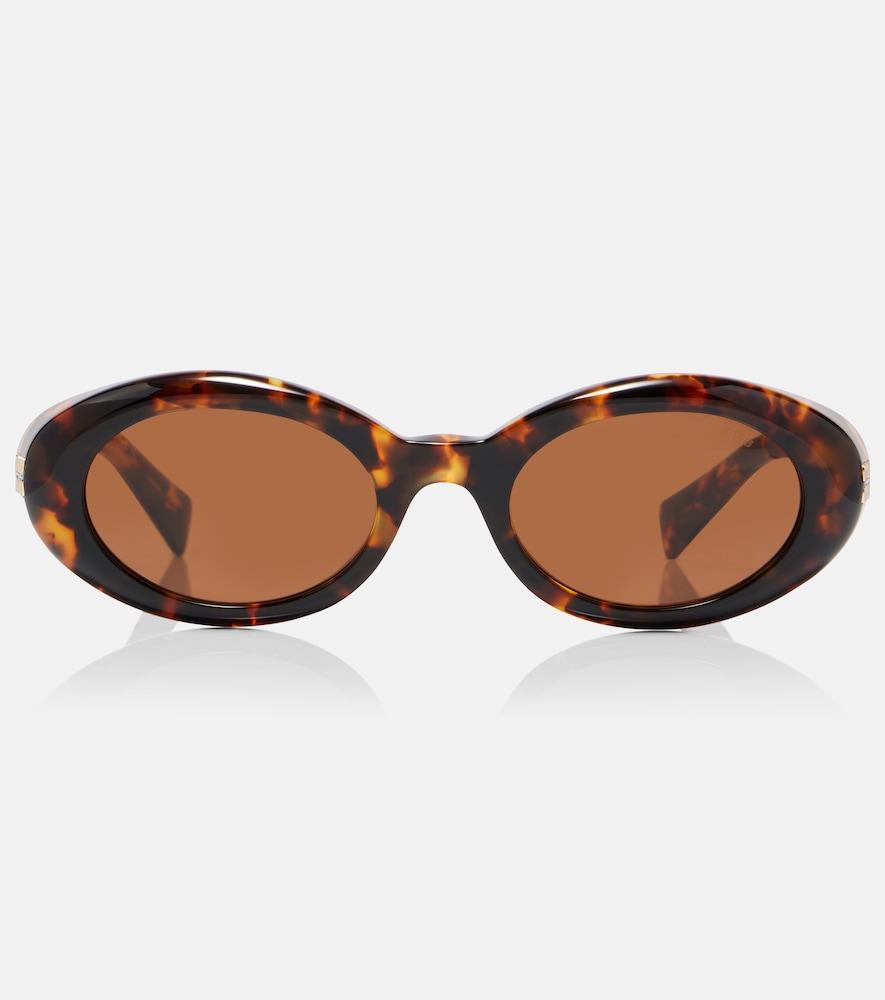 miu miu logo oval sunglasses