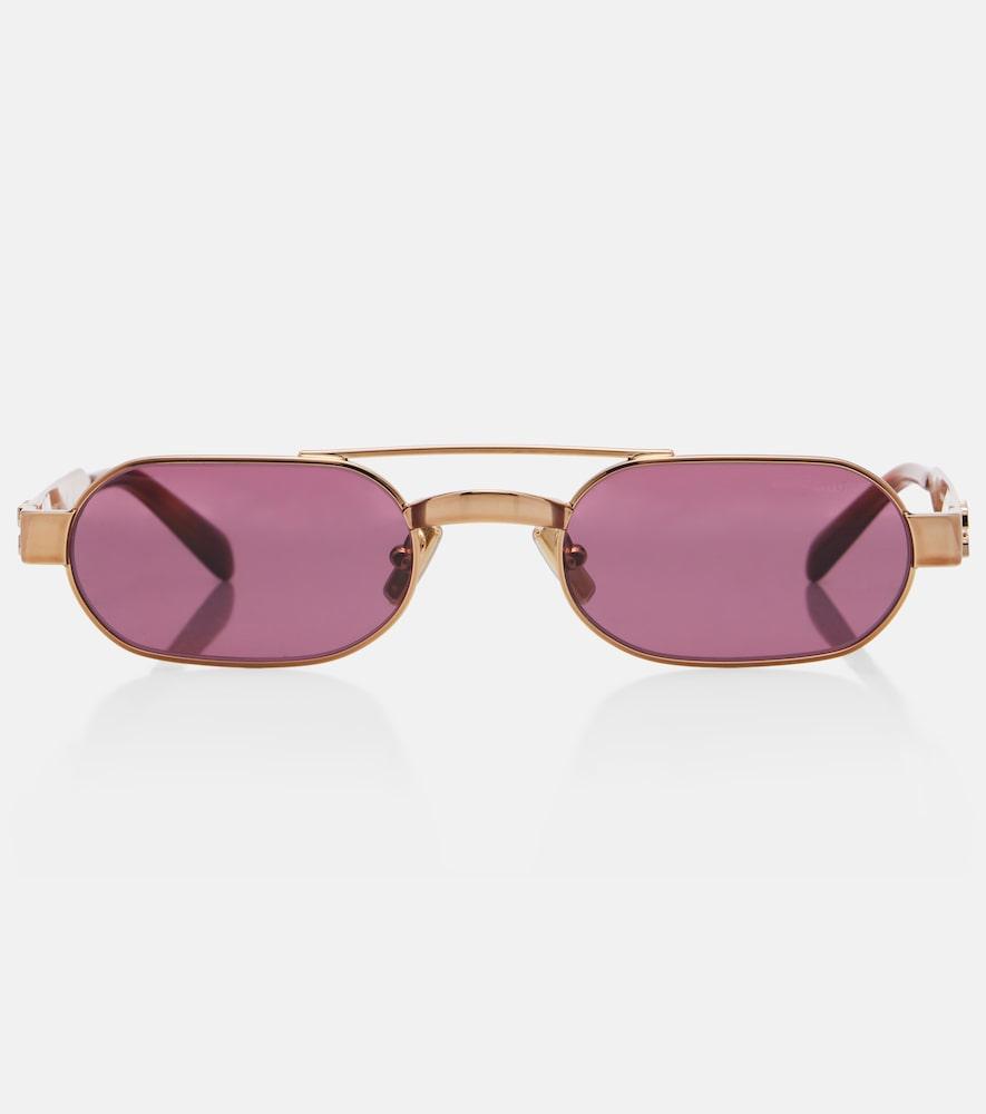 miu miu logo oval sunglasses