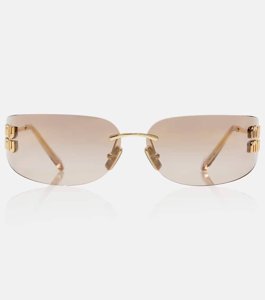 miu miu logo oval sunglasses