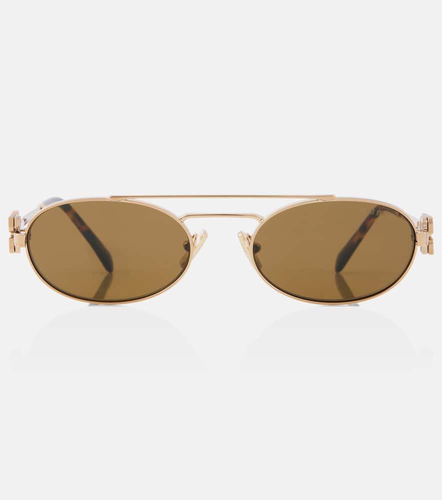 miu miu logo oval sunglasses