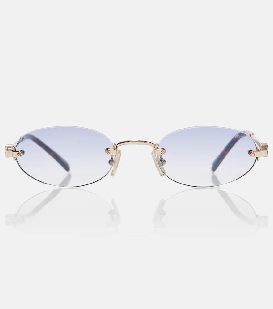 miu miu logo oval sunglasses