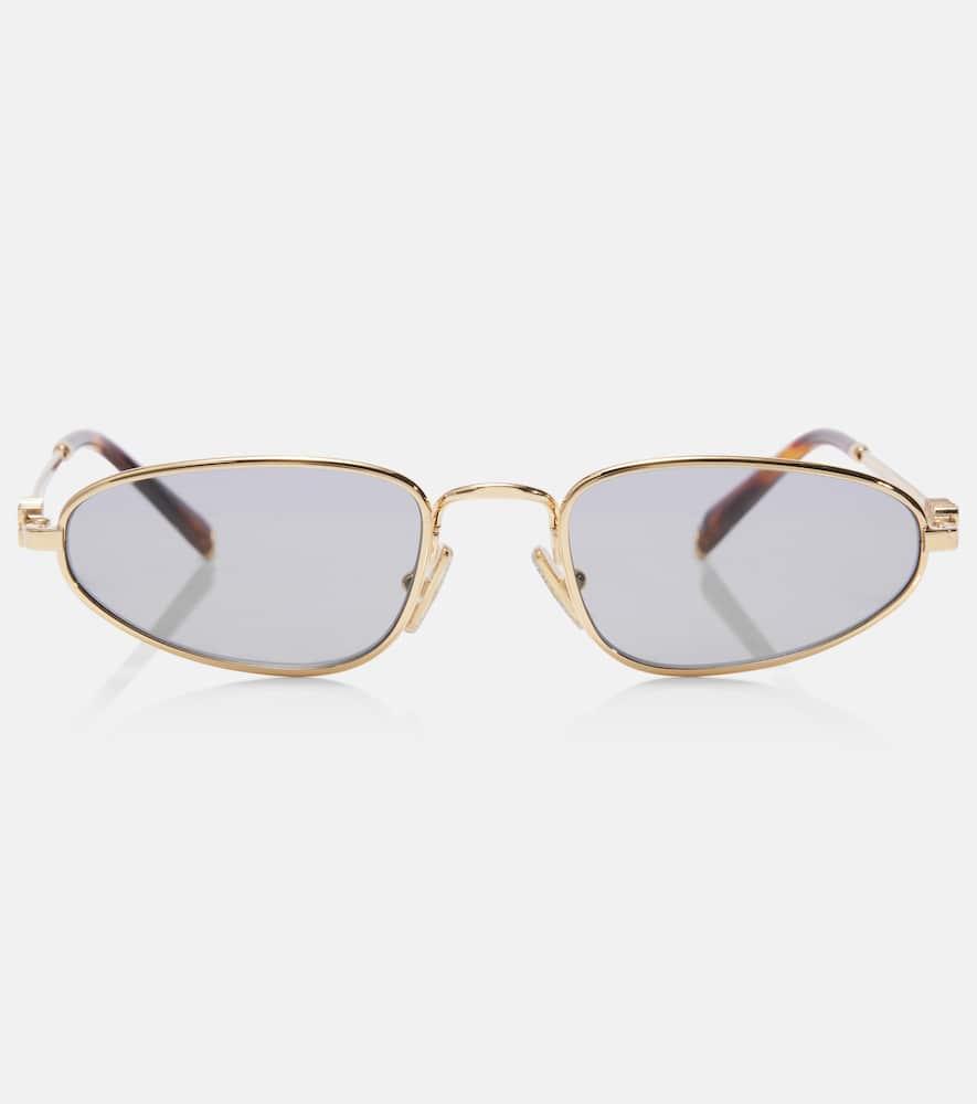 miu miu logo oval sunglasses