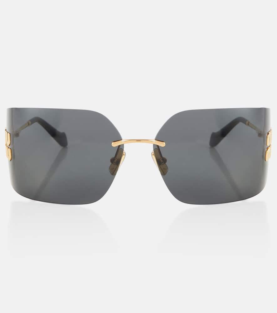 miu miu logo rectangular sunglasses