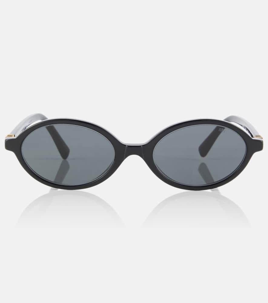 miu miu logo round sunglasses