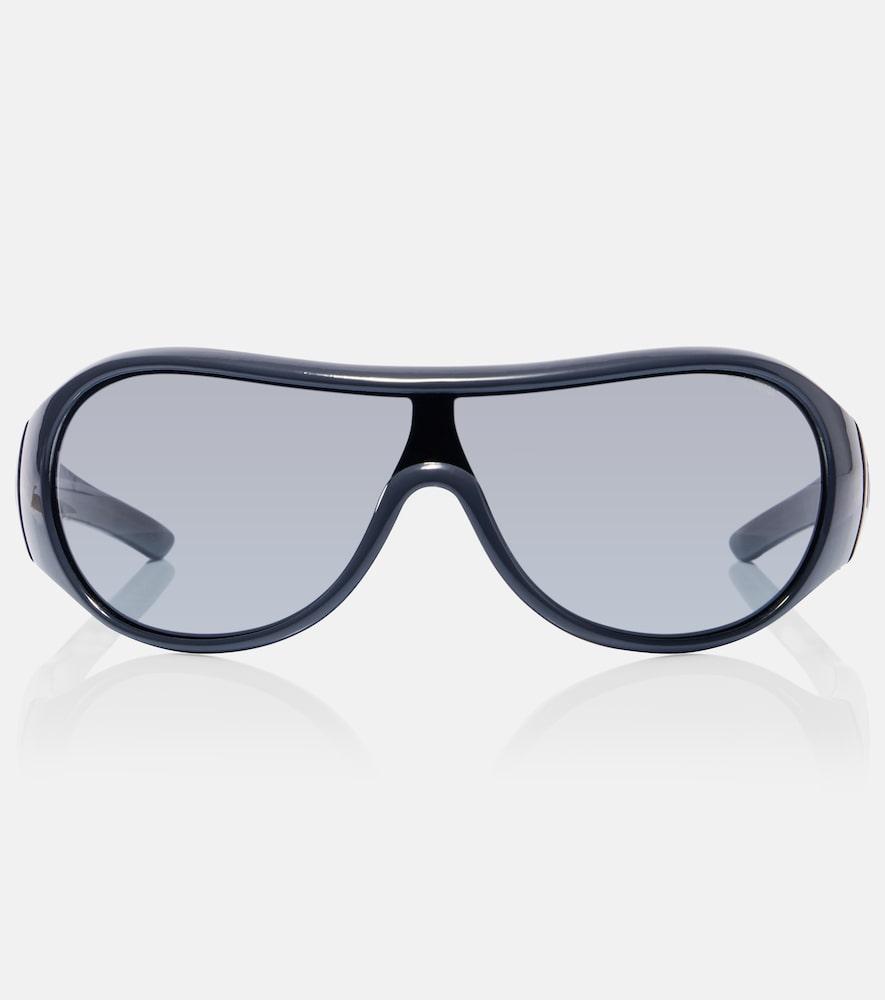miu miu logo shield sunglasses