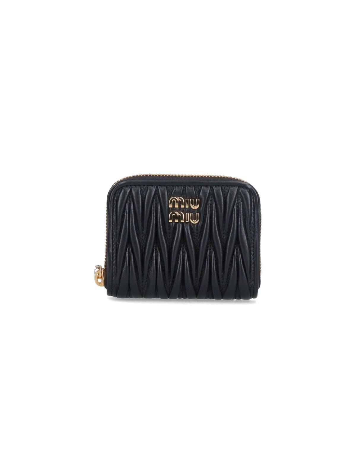 miu miu logo zip wallet