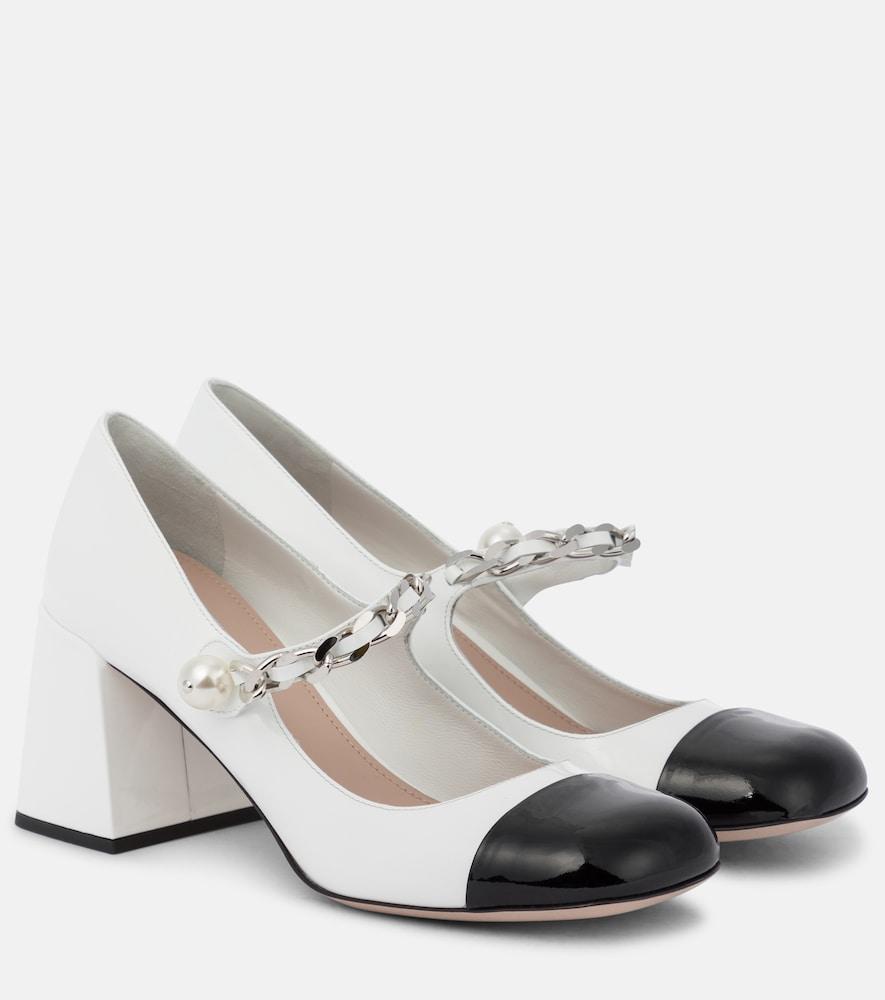 miu miu mary jane leather pumps