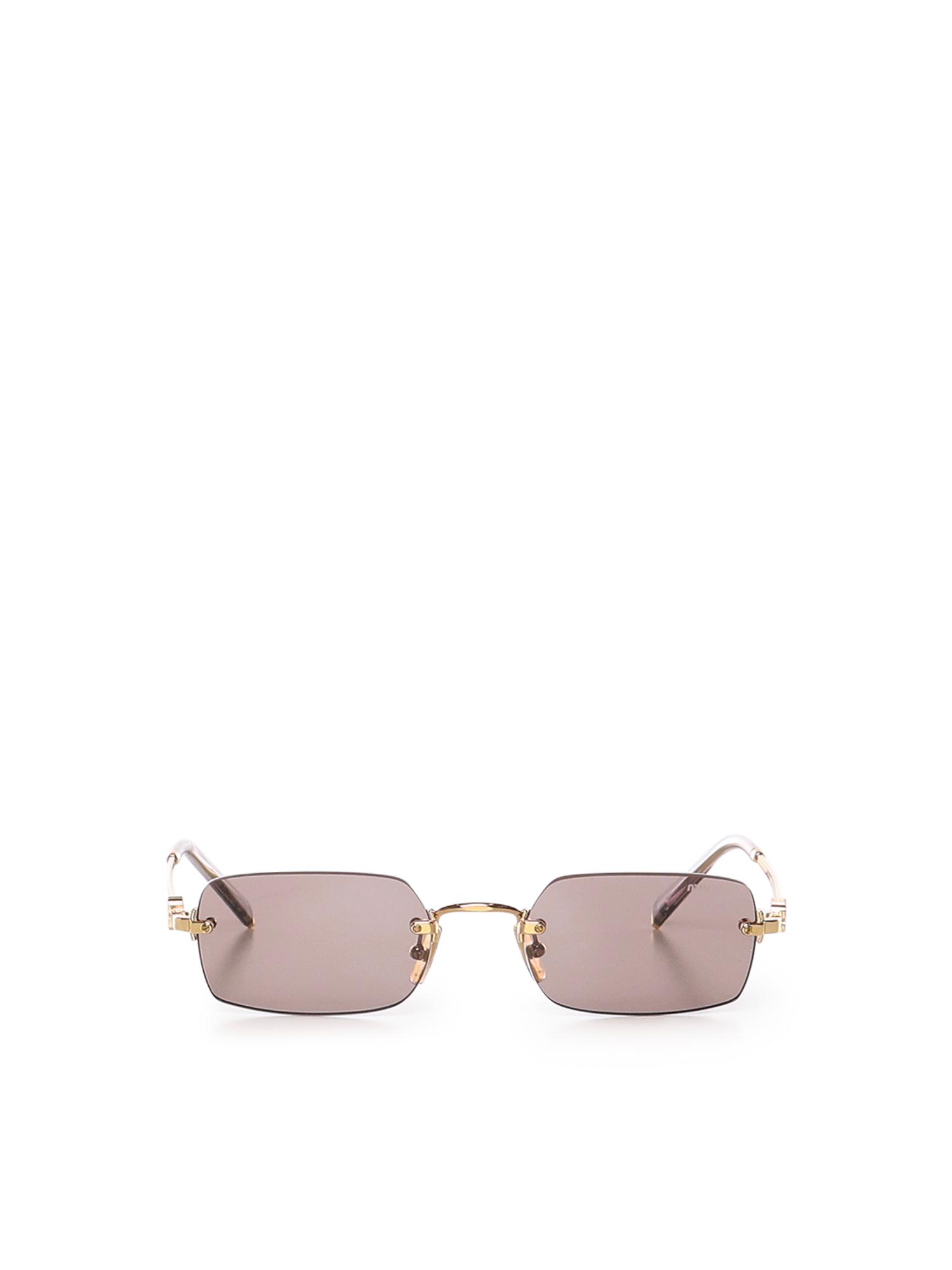 miu miu miu sunglasses mauve lenses metal - women