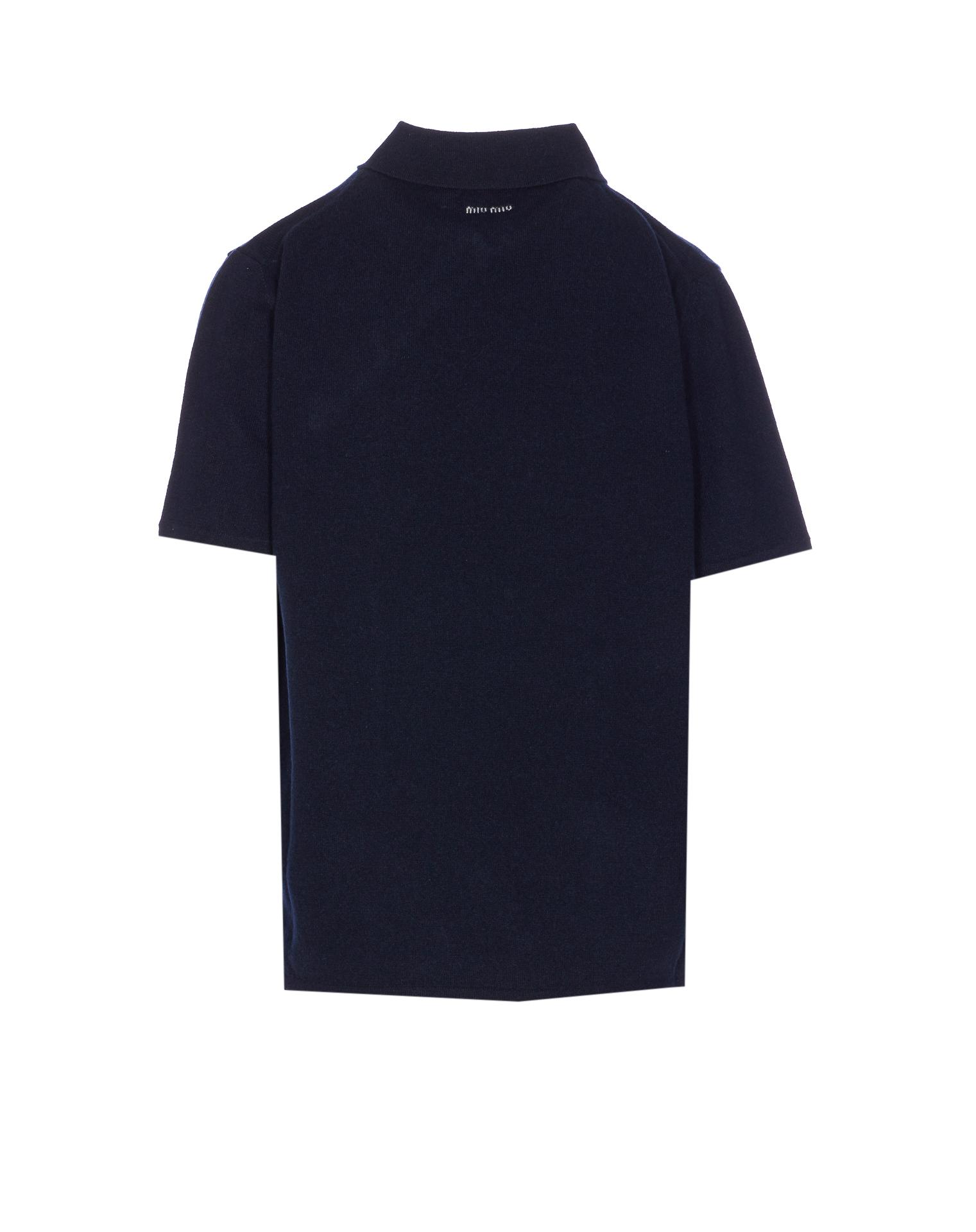 miu miu miu t-shirts and polos blue cashmere - women