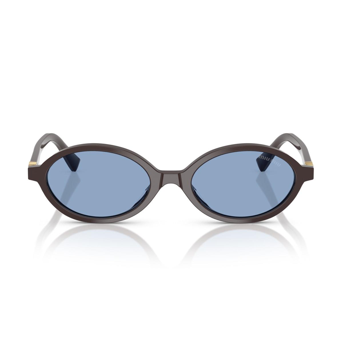 miu miu miumiu 0mu 04zs miu regard 22c60o marrone moka sunglasses