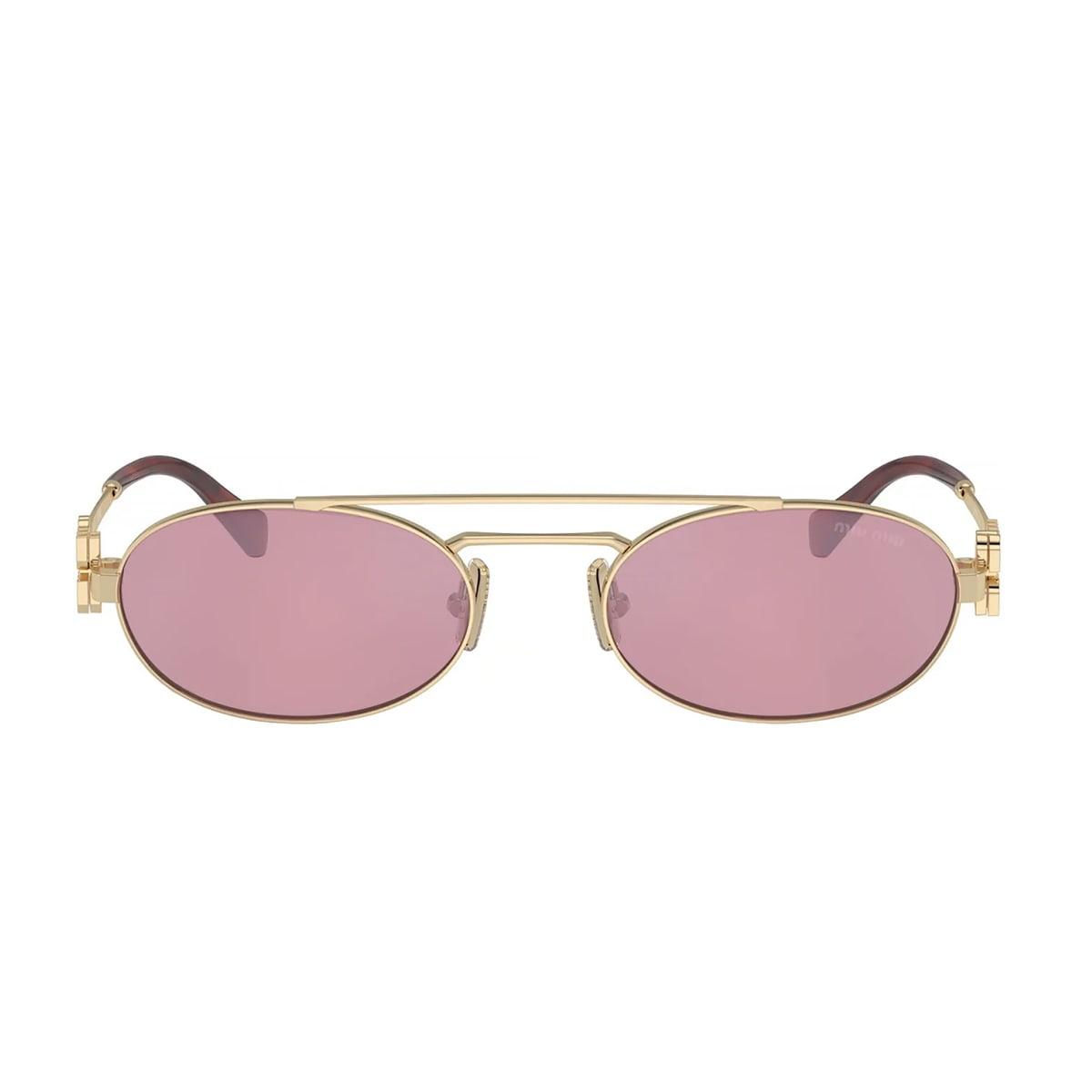 miu miu miumiu 0mu 54zs miu logo zvn50d oro sunglasses