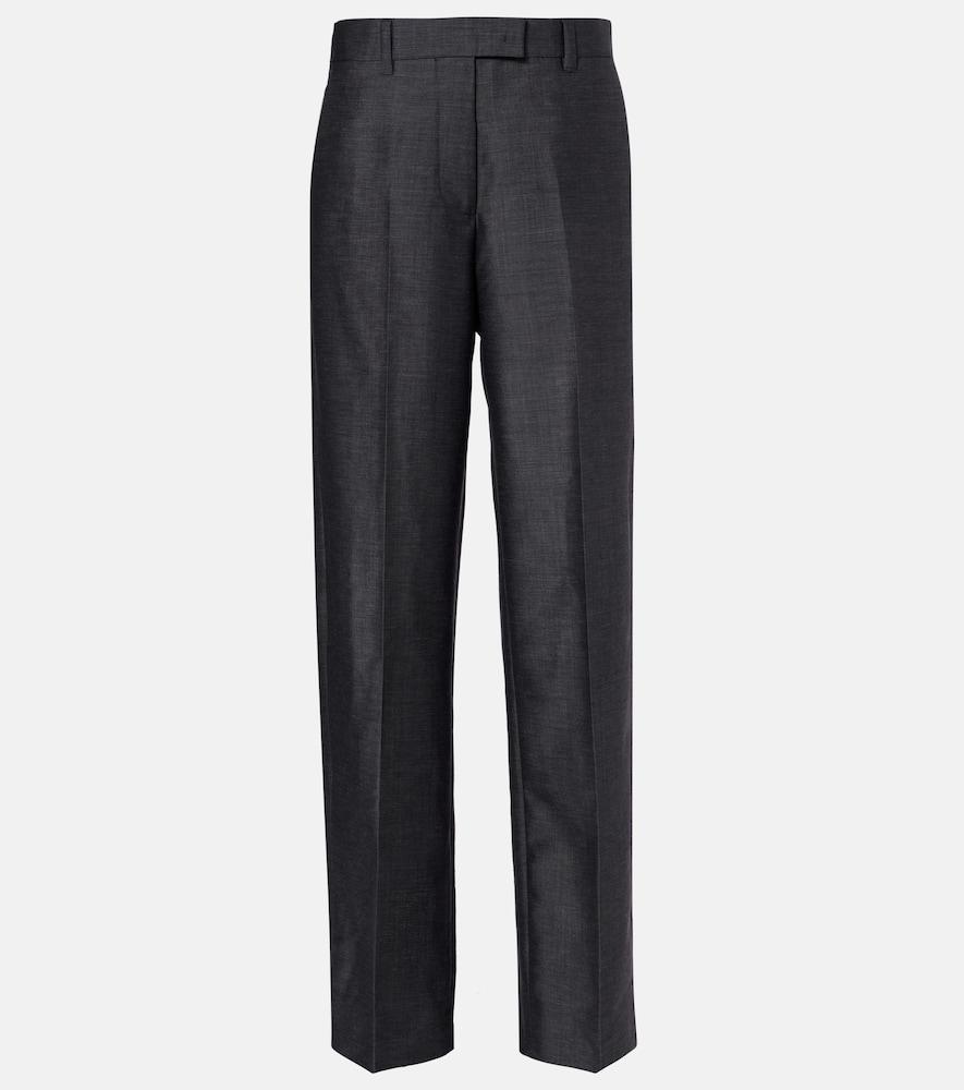 miu miu mohair and wool straight pants