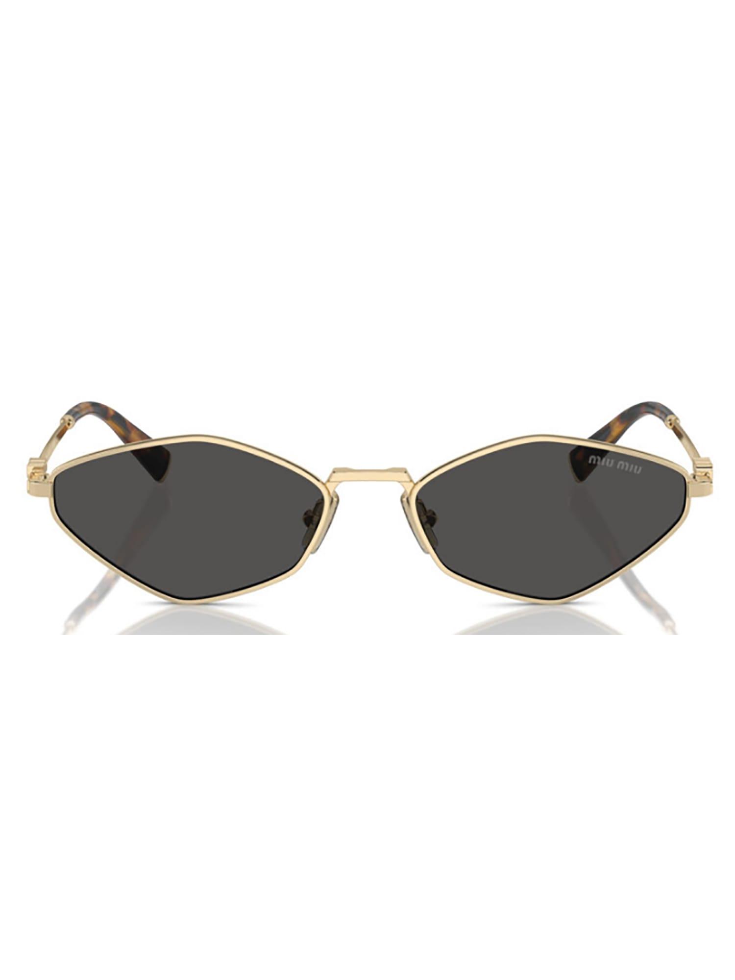 miu miu mu 56zs pale gold sunglasses