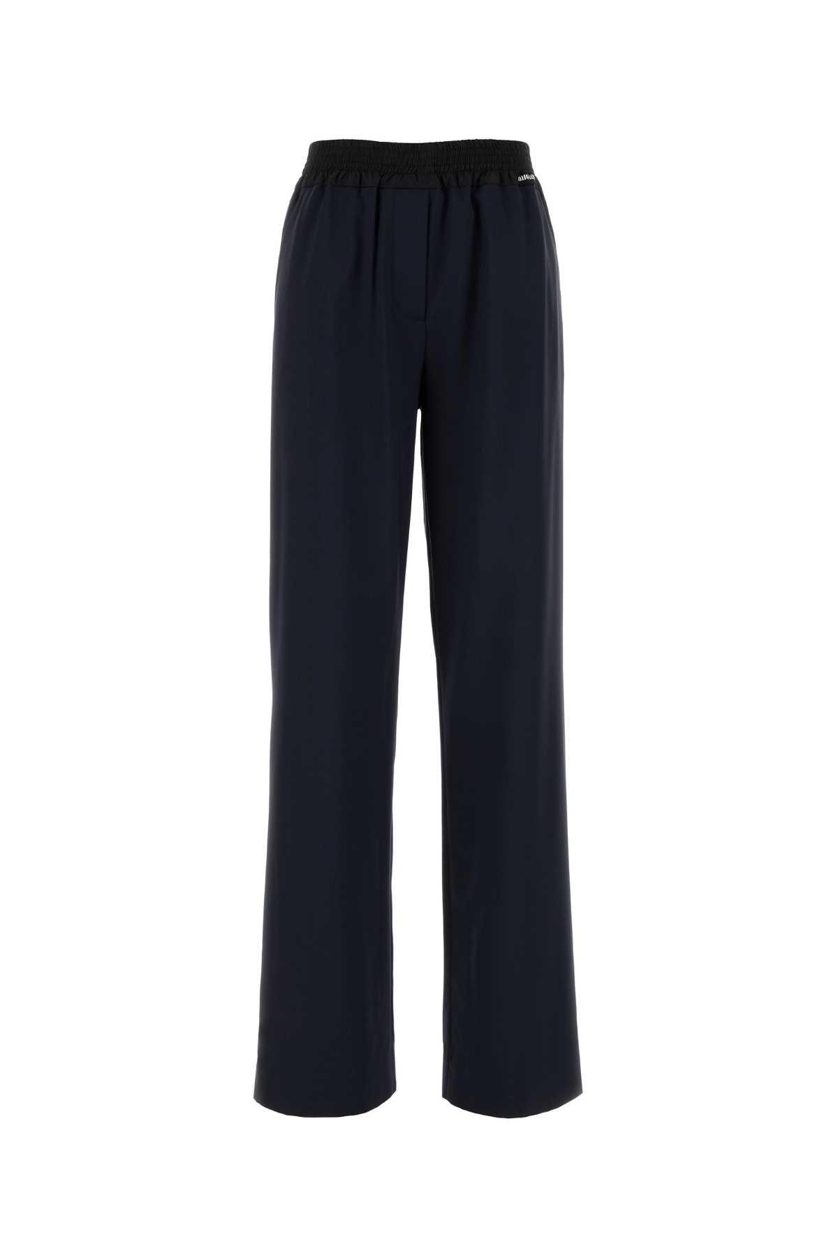miu miu navy blue wool pant