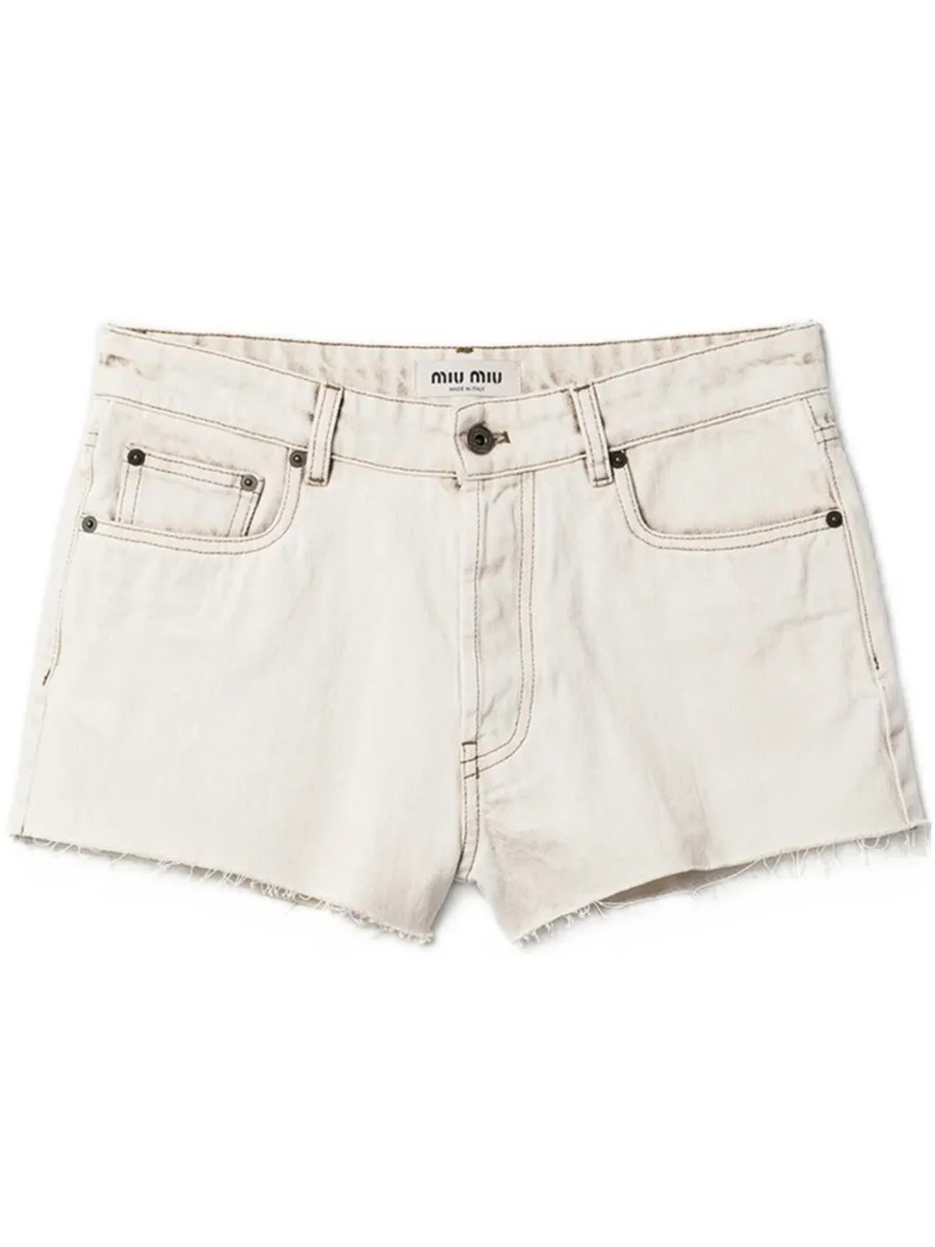 miu miu pantalone white short - women