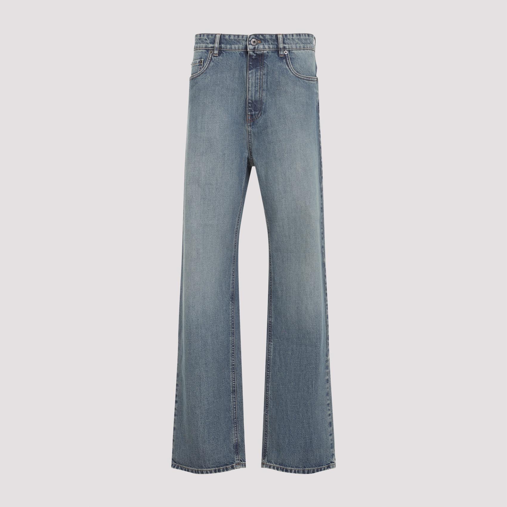 miu miu pants blue cotton - women