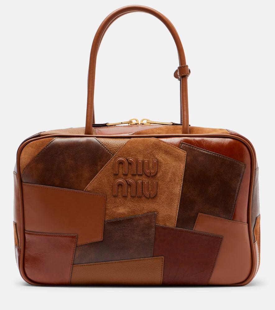 miu miu patchwork leather tote bag