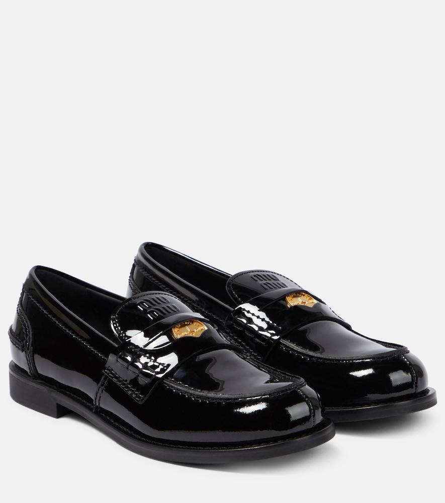 miu miu patent leather loafers