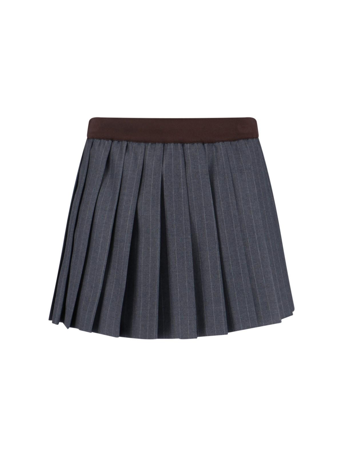 miu miu pleated mini skirt