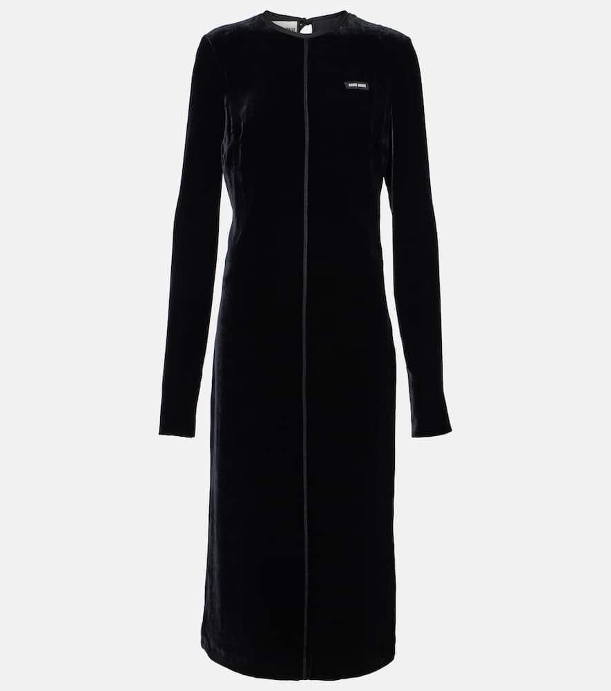 miu miu satin midi dress