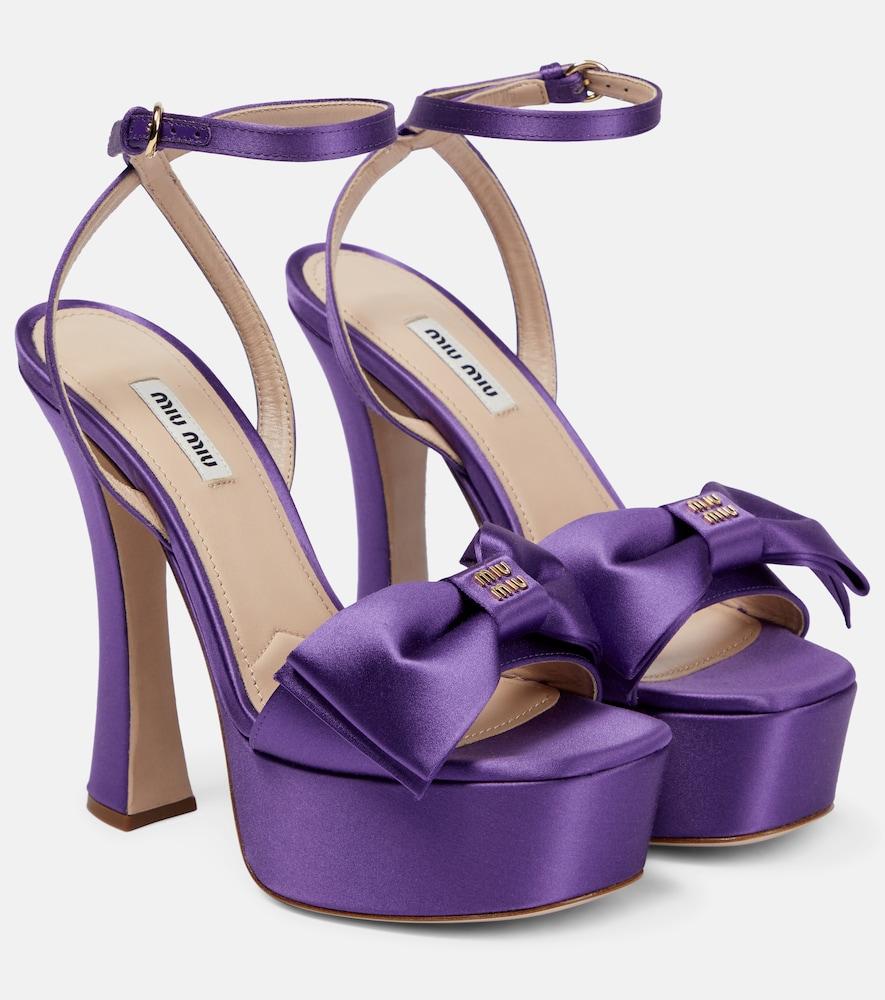 miu miu satin platform sandals