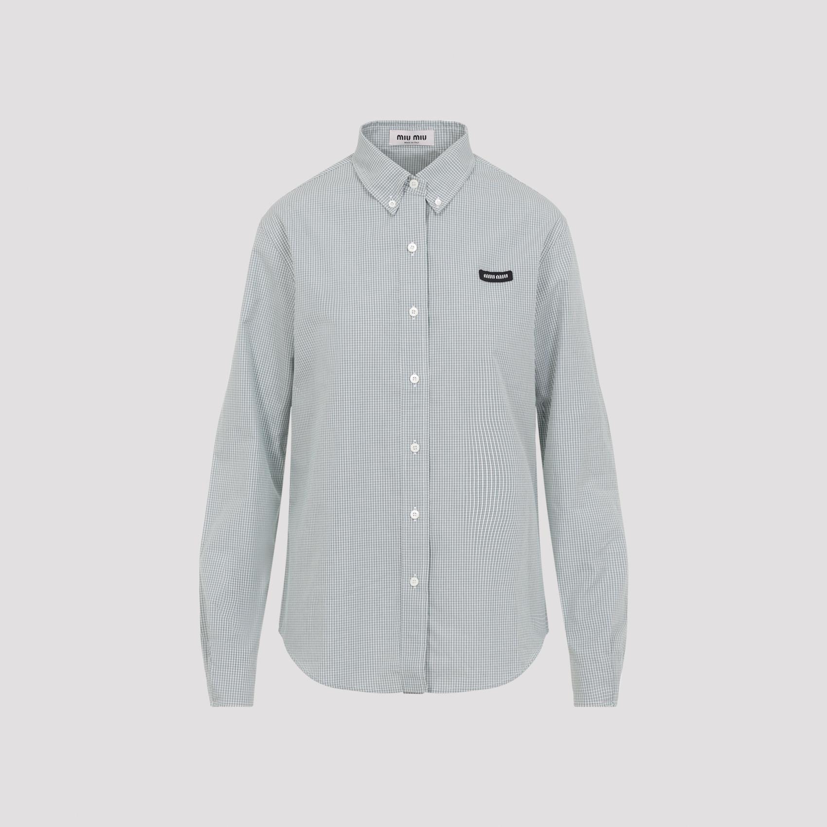 miu miu shirt green cotton - women