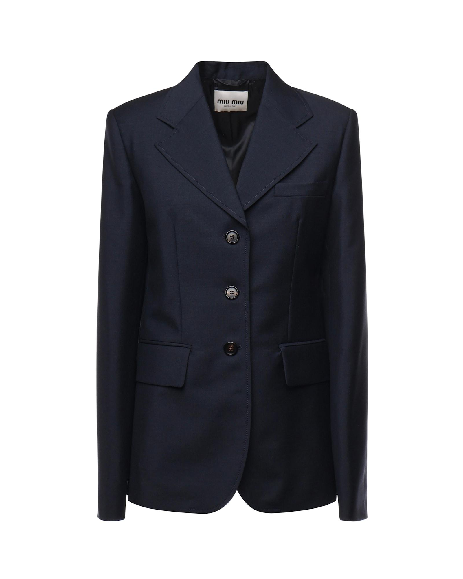 miu miu single-breasted jacket in kid mohair