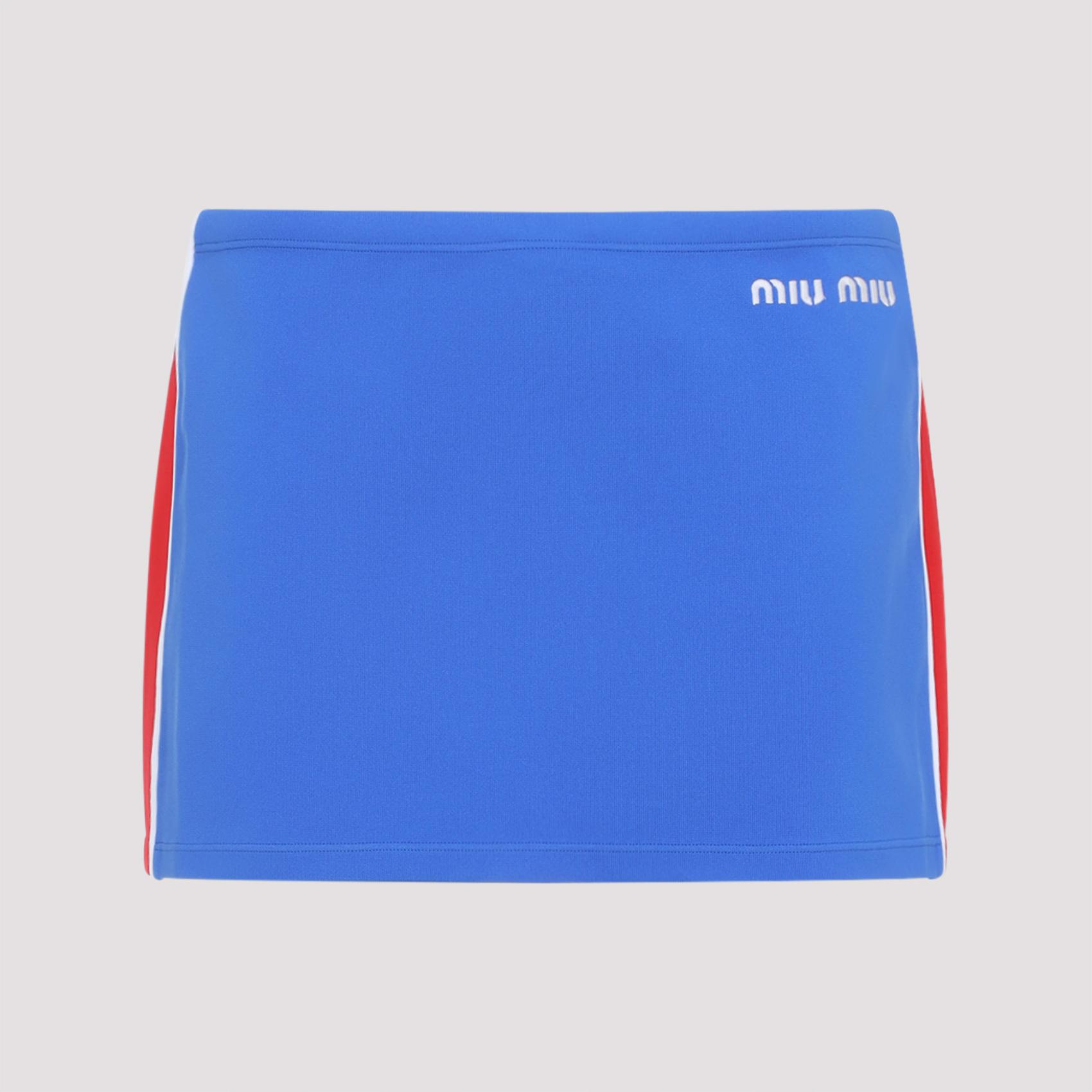 miu miu skirt multicolour elastan polyamide - women