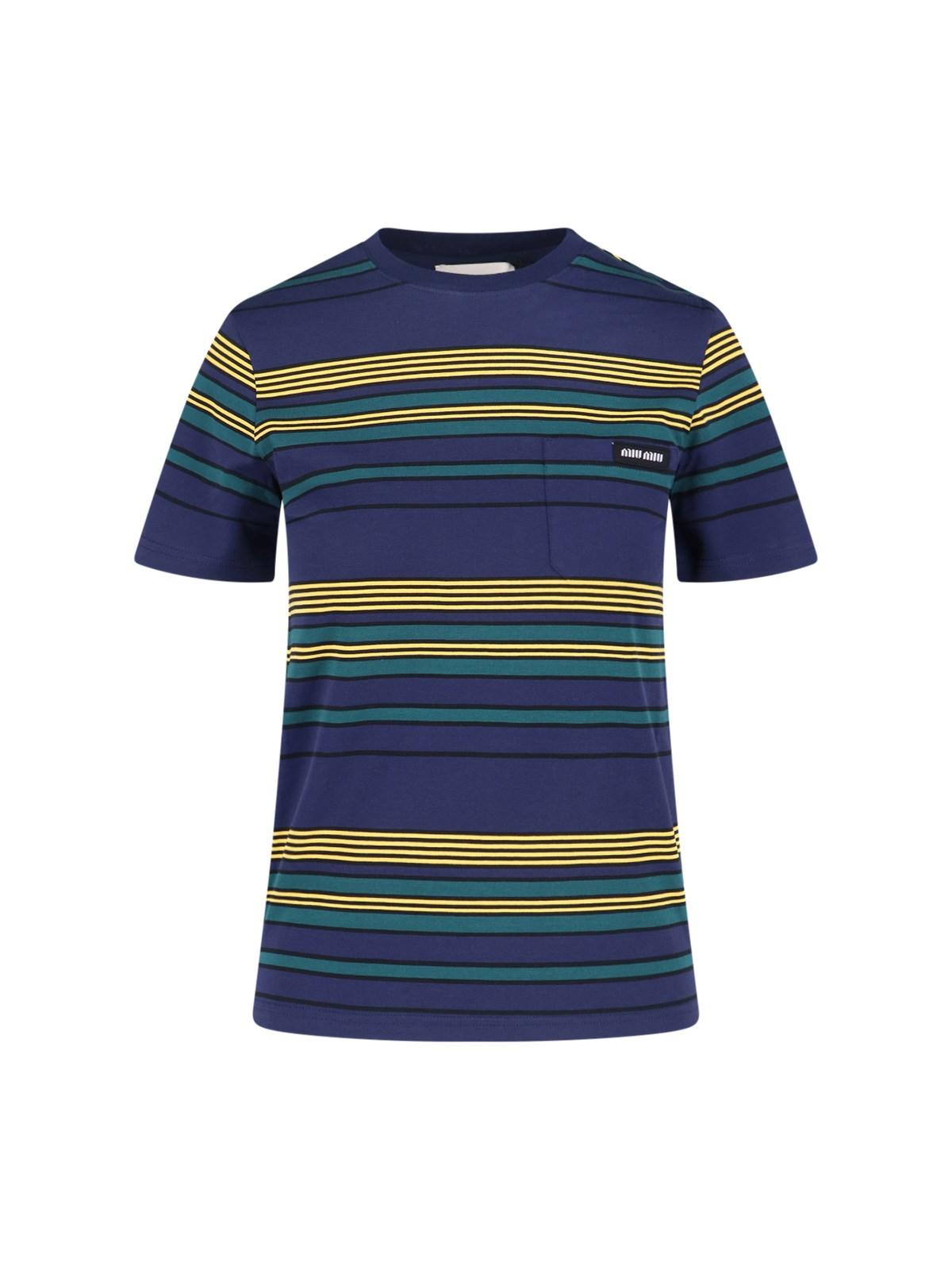 miu miu stripe t-shirt