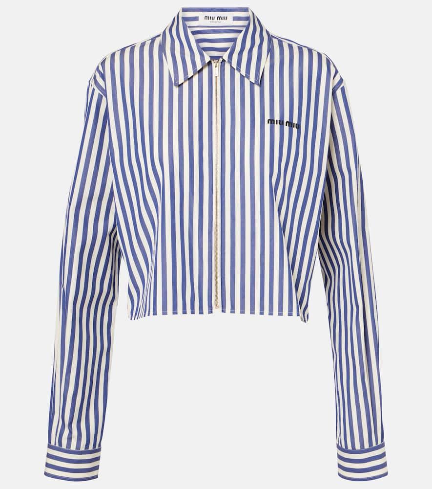 miu miu striped cotton shirt