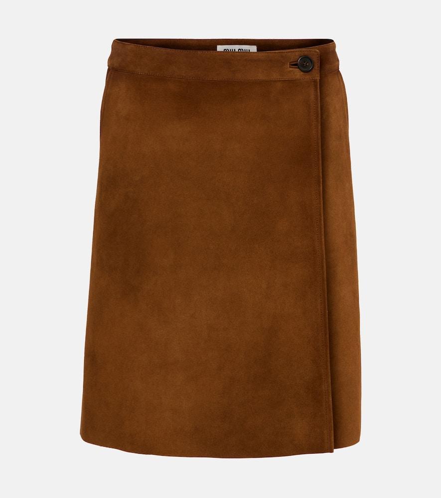 miu miu suede miniskirt
