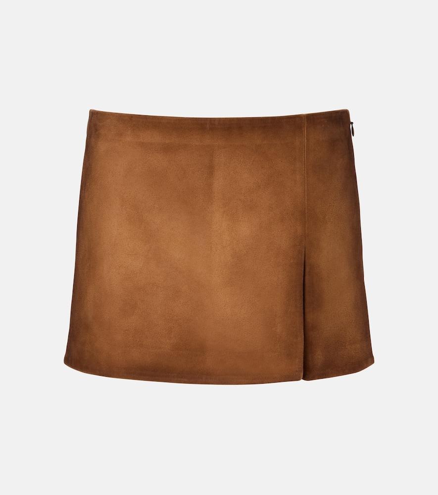 miu miu suede miniskirt