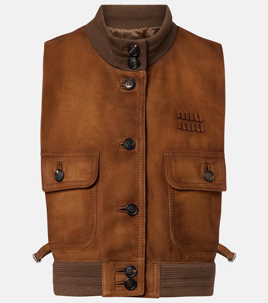 miu miu suede vest