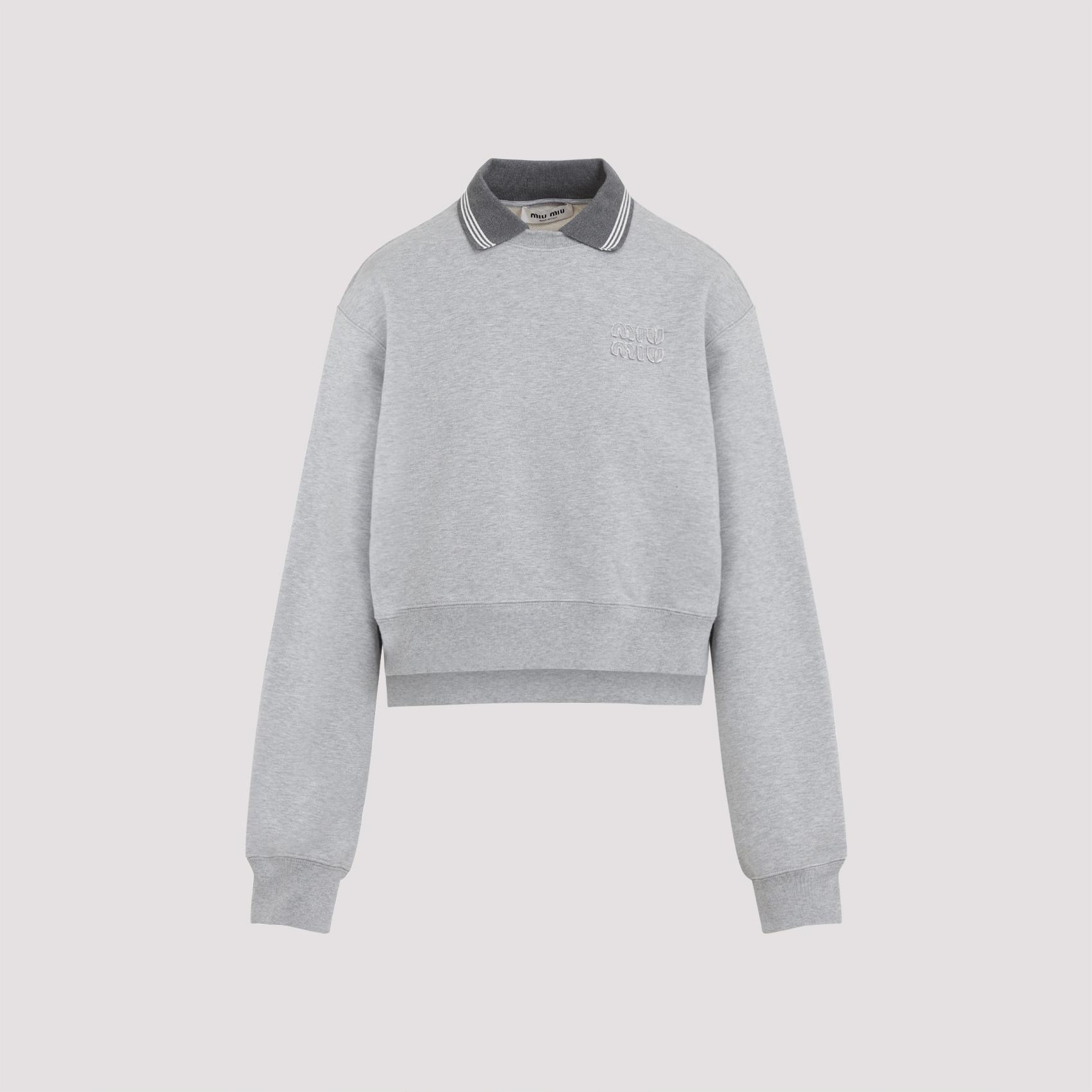 miu miu sweatshirt grey cotton - women