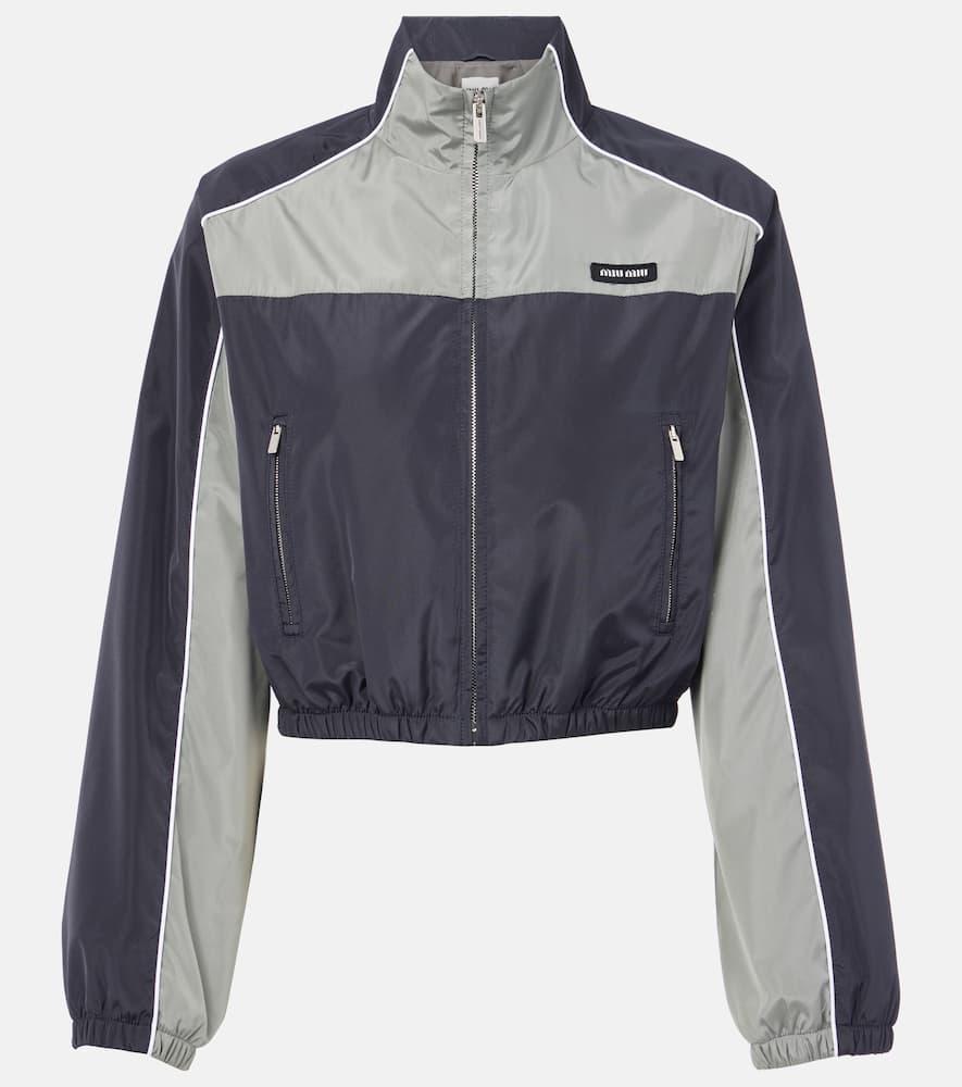 miu miu technical cropped track jacket