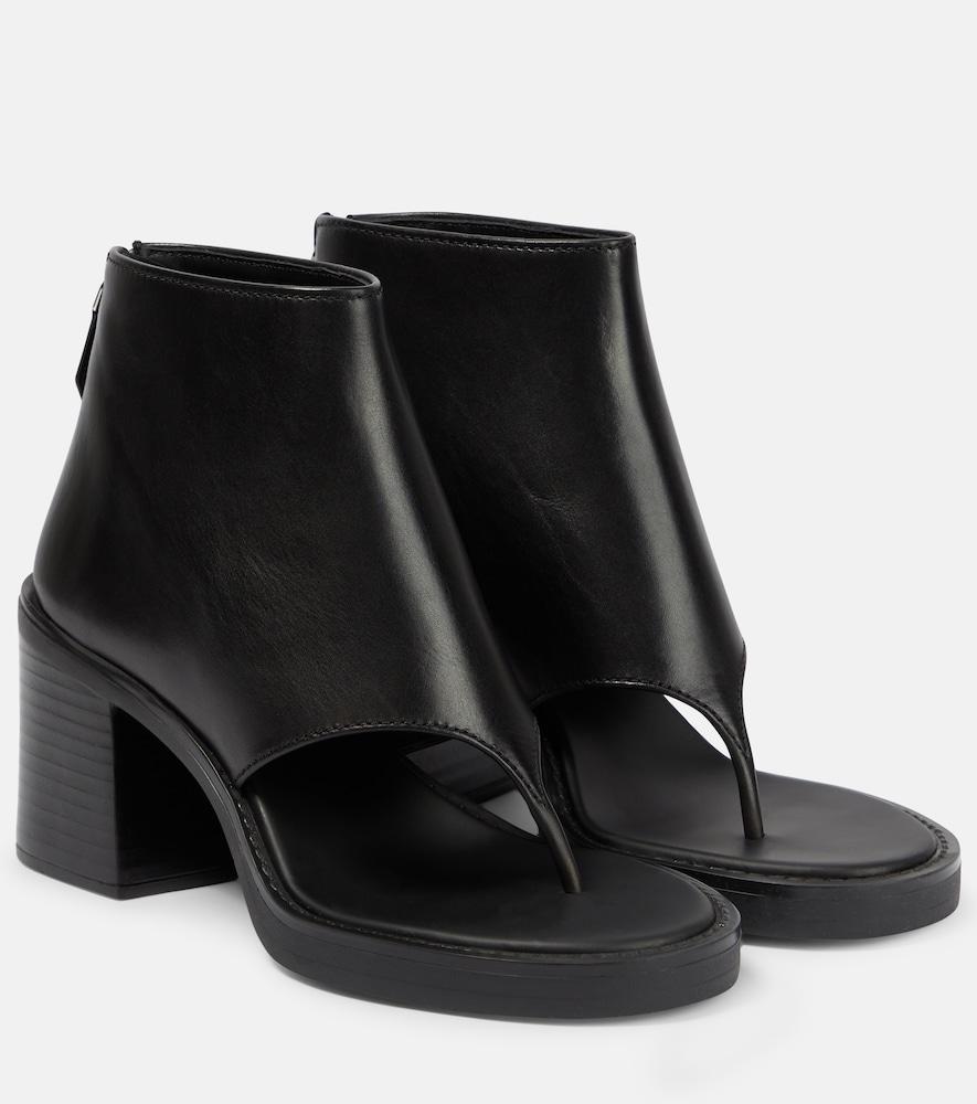 miu miu thong leather ankle sandals