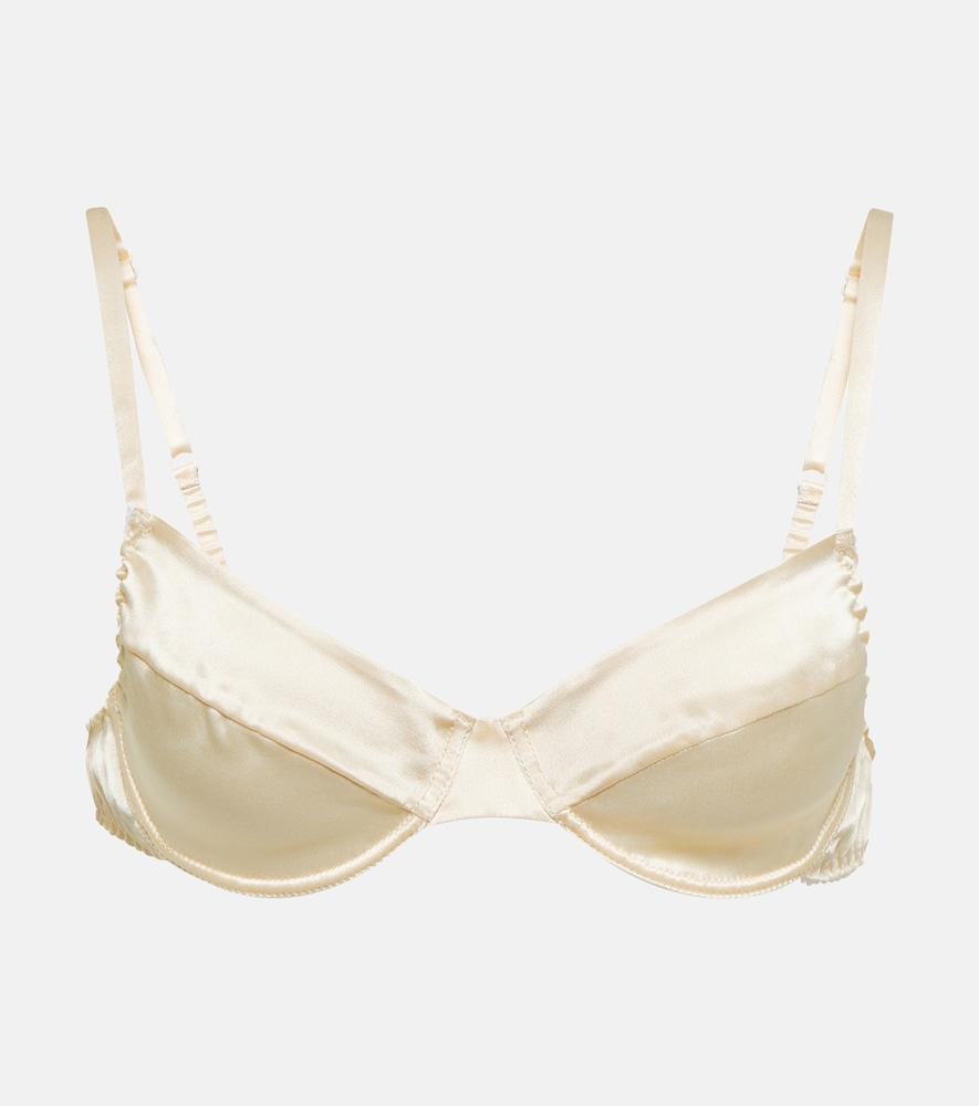 miu miu underwired satin bra