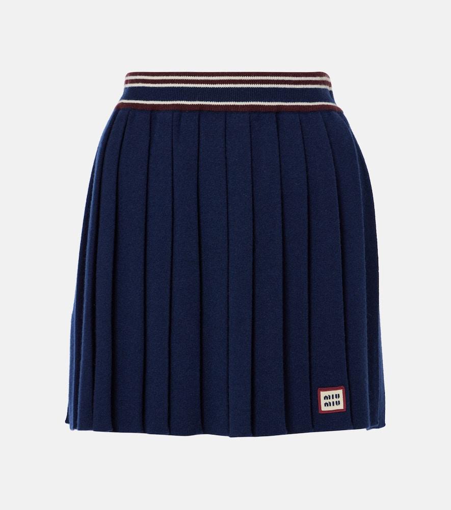miu miu wool and cashmere miniskirt