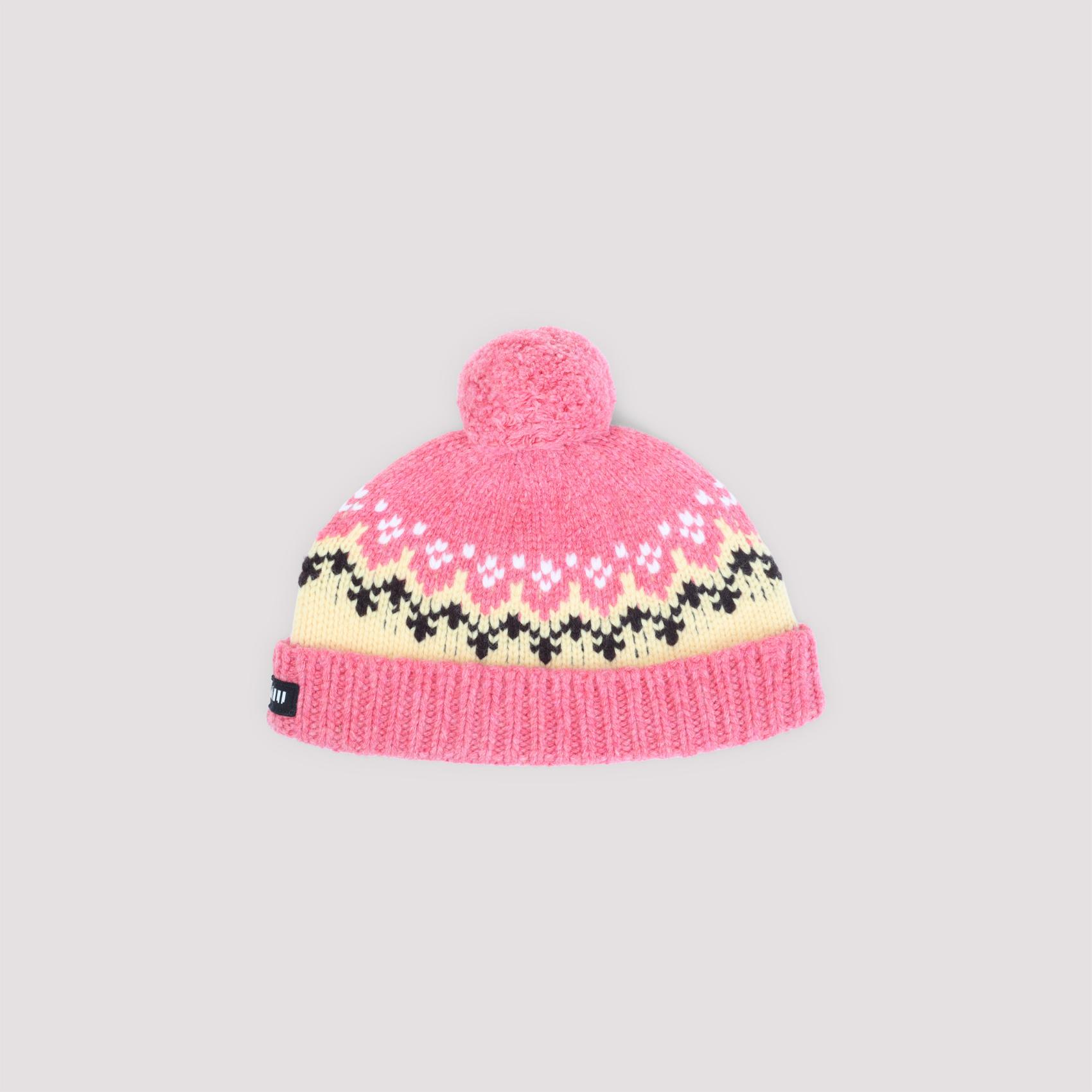 miu miu wool hat pink & purple - women