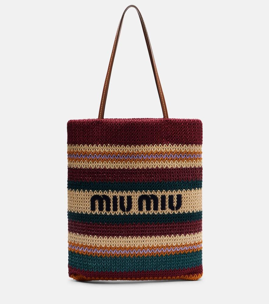 miu miu woven raffia