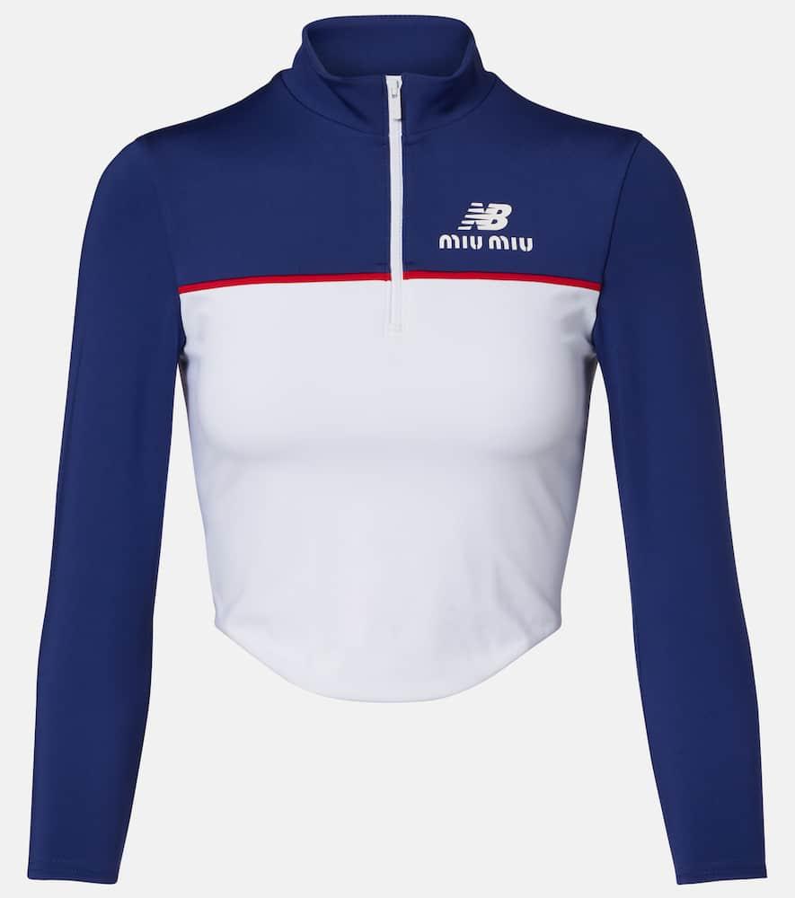 miu miu x new balance jersey crop top