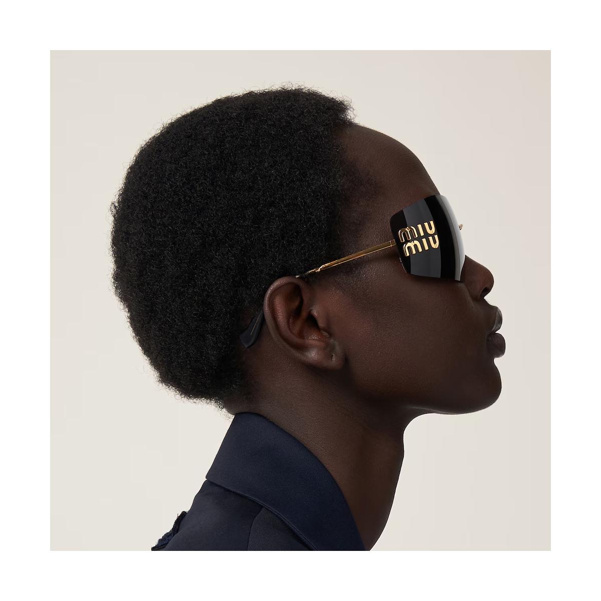 miumiu 0mu 54ys runway 5ak5s0 oro metal occhiali sole - women