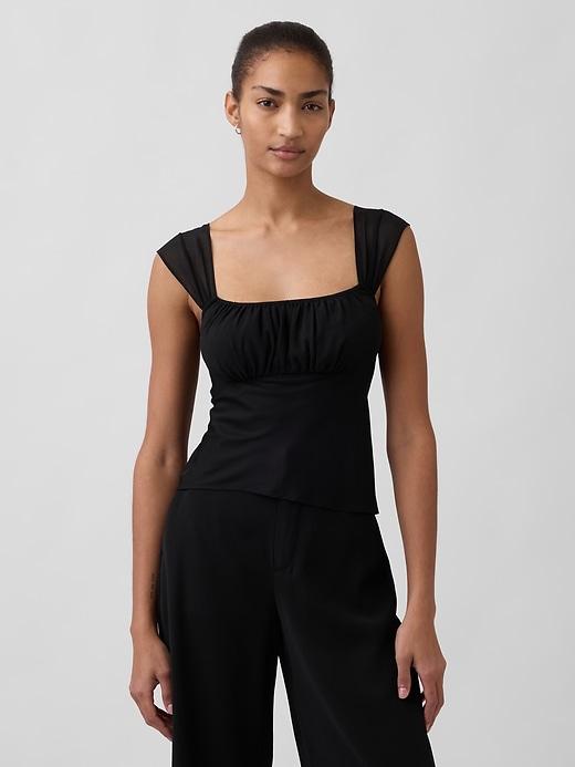 mixed media crop top