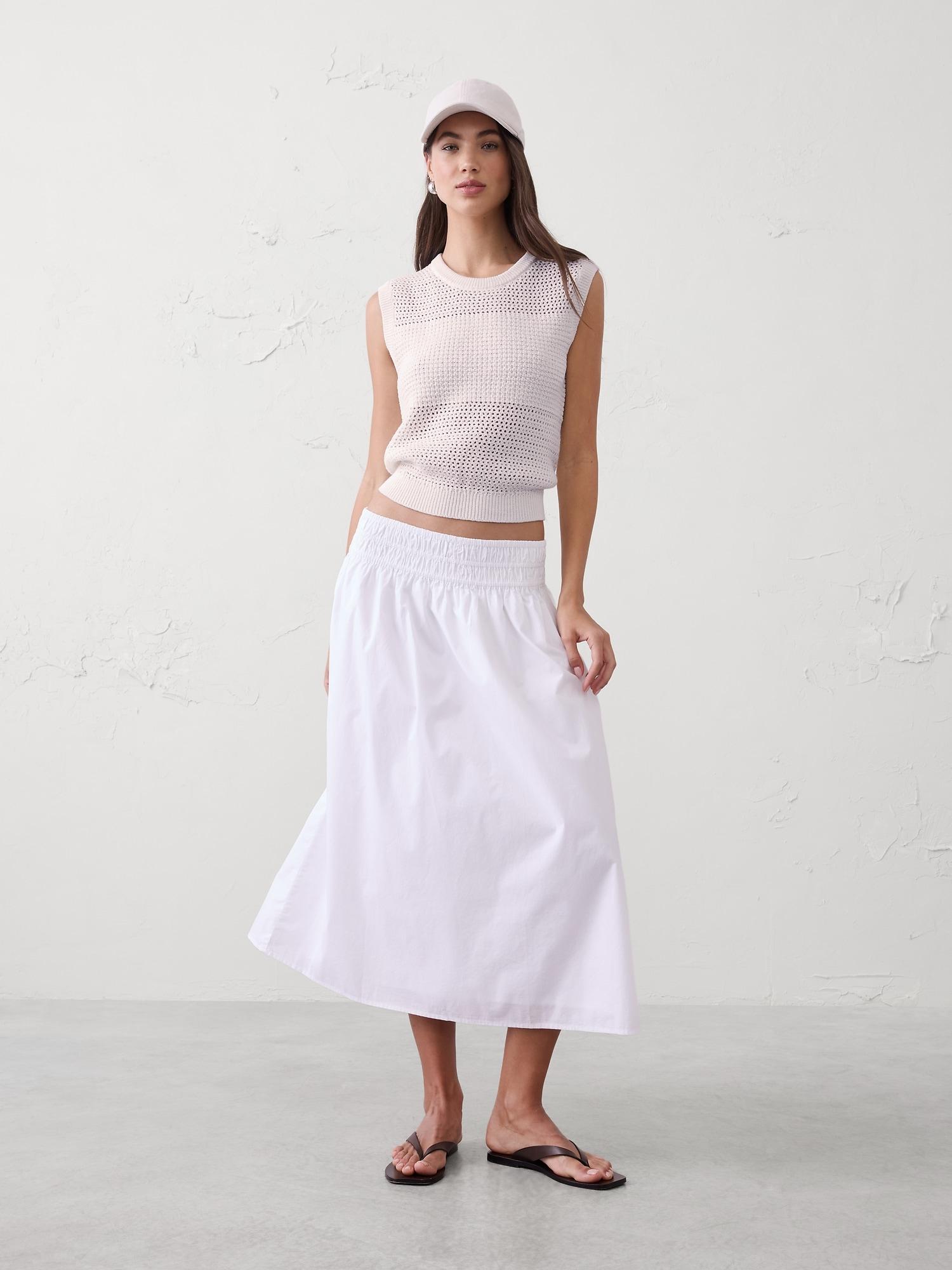 mixed stitch sweater tank