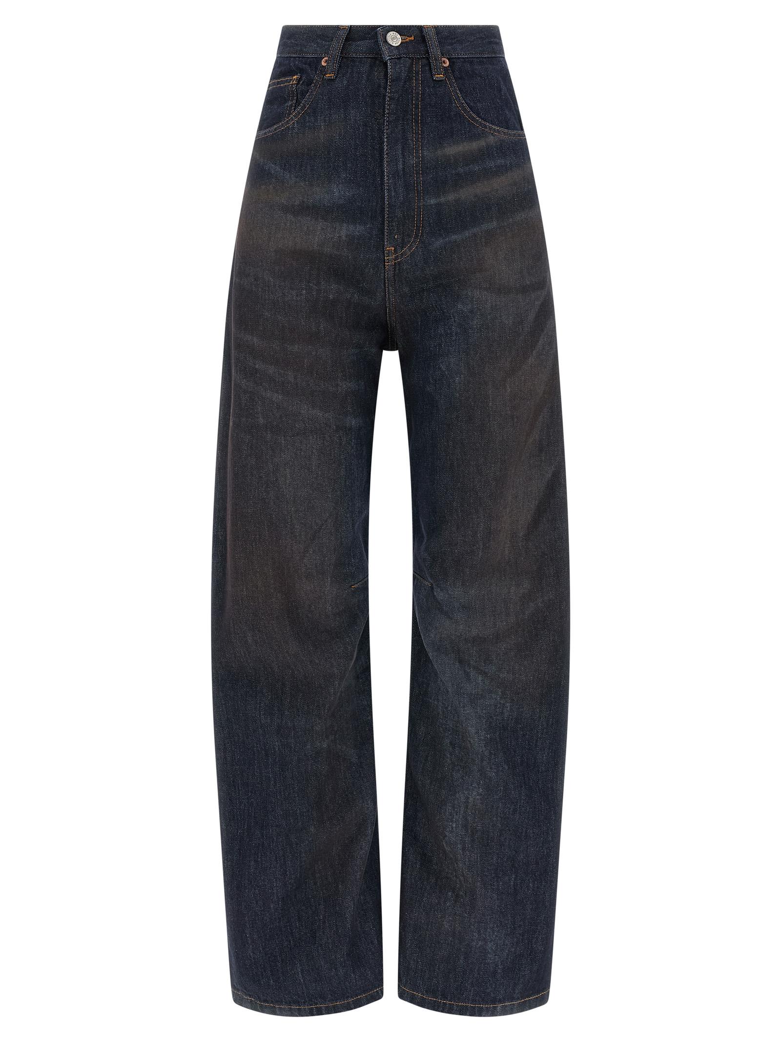mm6 maison margiela 5-pocket jeans blue cotton - women